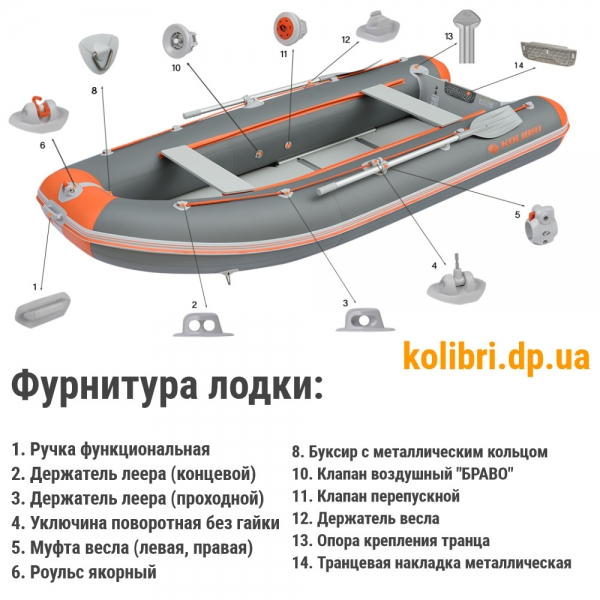 Лодка килевая Колибри КМ-360DSL моторные килевые лодки пвх, настил из алюминия